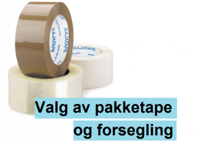 Valg av pakketape